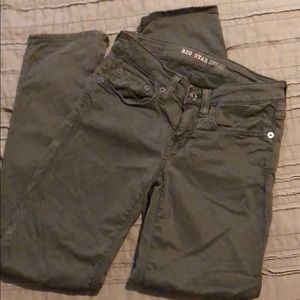 🌟 BIG  Star army green skinny jeans as